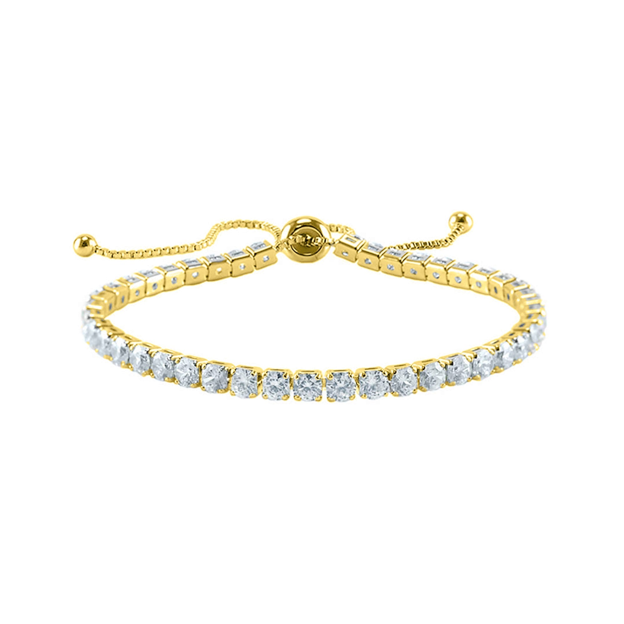 Beth 4mm Round CZ Tennis Slider Bolo Bracelet | 10ct - Beloved Sparkles